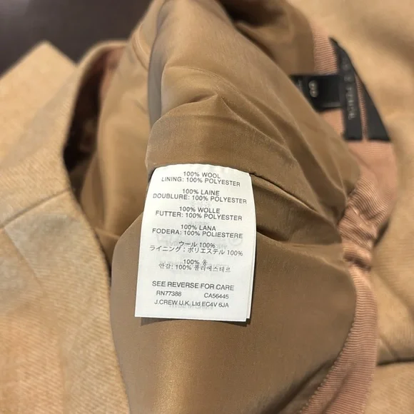 J. Crew No. 2 Pencil Skirt 100% Wool Camel/Tan Size 00 - Picture 5 of 5